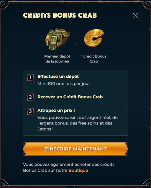 Monsterwin Casino bonus Crab