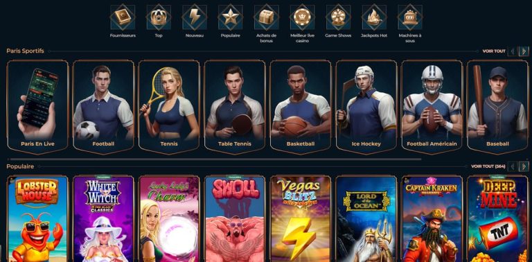 Monsterwin Casino page accueil